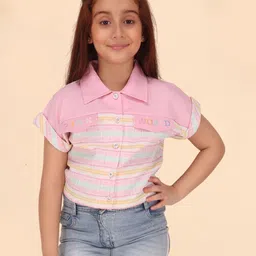 CUTECUMBER Kids Striped Extended Sleeves Top-image-47