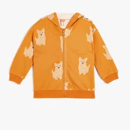 Koton Boys Cotton Printed Hooded Long Sleeves Front-Open Sweatshirt-picture-43