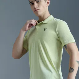 SG Men Solid Polo Collar T-shirt image 4