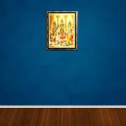 ADA Handicraft Black & Gold-Toned Self Design Wooden Wall Photo Frame image 2