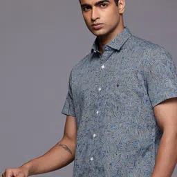 Louis Philippe Sport Slim Fit Abstract Printed Pure Cotton Casual Shirt-picture-35