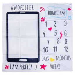 Adore Memories! Baby Milestone Bedsheet for Photoshoot with Props - Mobile image 1