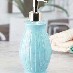 Kookee Ceramic Soap Dispenser handwash Pump for Bathroom, Set of 1, Blue (8005)-picture-36