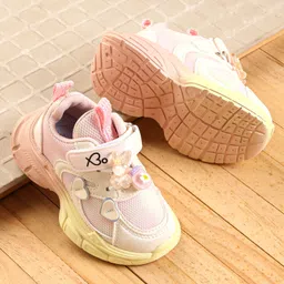 Babyoye Sneakers with Velcro Closure - Pink & Purple-picture-23