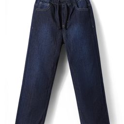Pine Kids Denim Woven Full Length Washed Jeans - Navy Blue-picture-34