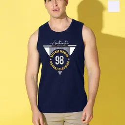 WOOSTRO Men Pack of 2 Typography Printed Round Neck Cotton Slim Fit Sports T-shirts-picture-11