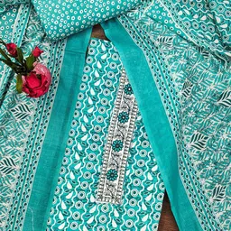 SAINOOR Geometric Printed Unstitched Dress Material image 4