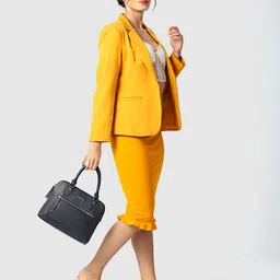 SENNES Leather Textured Structured Handheld Bag image 1
