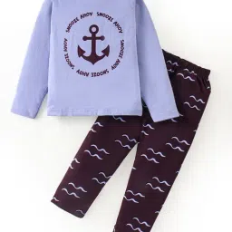 Nite Flite Girls Grey Cotton Printed Night Suits-image-34