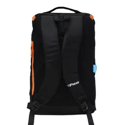 F Gear Unisex Black & Orange Typography Printed Rudolf Backpack image 4