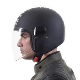 Royal Enfield Matt Black MLG Open Face Helmet - M-picture-4