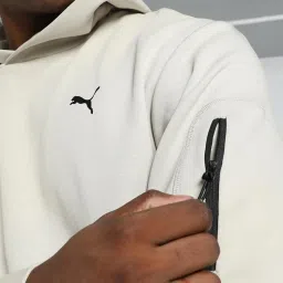 Puma Beige Cotton Regular Fit Hooded Sweatshirt image 4