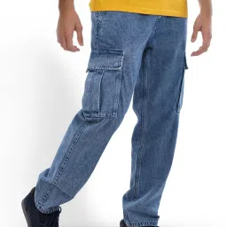 celio Celio* Double Stone Loose Fit Cargo Jeans image 4