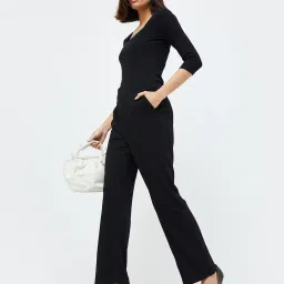 Code by Lifestyle Black Regular Fit Mid Rise Pants image 4