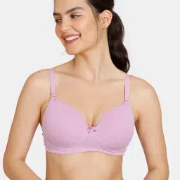 Zivame Light Purple Half Coverage Wireless Bra-picture-28