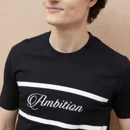 Fame Forever By Lifestyle Black Cotton Regular Fit Printed T-Shirt image 4