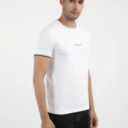Tommy Hilfiger White Cotton Slim Fit T-Shirt image 4