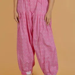 Aramya Women Solid Printed Loose Fit Cotton Salwar-image-1