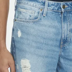 Guess Jeans G18 Blue Mid Rise Relaxed Fit Denim Jeans image 4