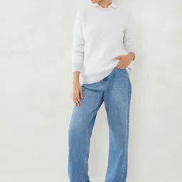 FEMMELLA Grey Relaxed Fit Abstract Sweater image 4