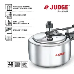 judge by prestige JUDGE Silver Stainless Steel Induction Base Pressure Cooker (2 L) image 2