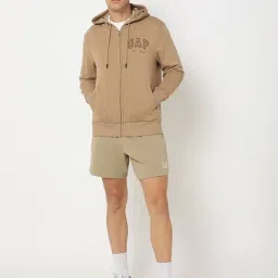 GAP Lt.Brown Regular Fit Embroidered Hoodie image 4