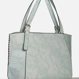 Allen Solly Blue Textured Medium Handbag image 4