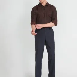 Arrow Brown Cotton Slim Fit Printed Shirt image 4