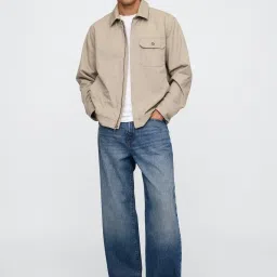 GAP Brown Cotton Regular Fit Solid Jacket image 4