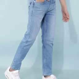 Crimsoune Club Boys Blue Solid Jeans image 4