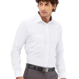 Raymond White Slim Fit Printed Shirt image 4