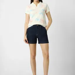 Van Heusen Cream Cotton Printed Top image 4