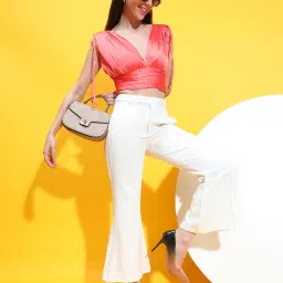 Oxolloxo Red Regular Fit Crop Top image 4