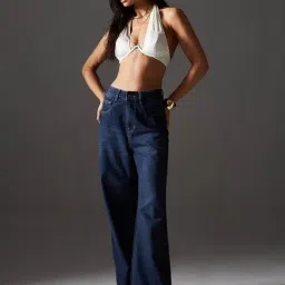 Miss Chase Blue Solid Jeans image 4