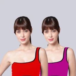 AROUSY Red & Purple Cotton Bralette Bra - Pack Of 2-picture-19