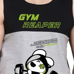 SLOWLORIS Men Pack Of 2 Printed Bio-Wash Gym image 2