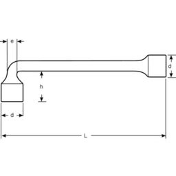 Bahco Tubular Box Spanner 210 mm Overall Length, 28M-19 image 2