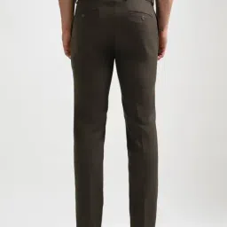 Arrow New York Brown Slim Fit Self Pattern Trousers image 2