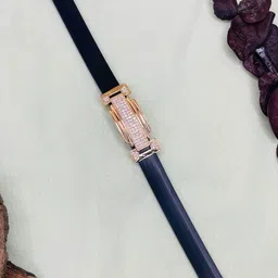 RKB Sales Men Gold-Plated American Diamond Rubber Bracelet-image-78