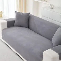 HOMETHREADS Grey & Grey Sofa Cover image 4