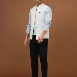 Richlook Men Woven Check Jawahar Nehru Jackets image 2