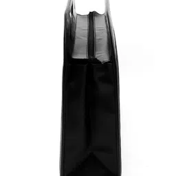 ZHuidjo Zipper Closure 3 Compartment File Documents Bag Holder Briefcase Black (SN: 129 d83 390 387 32a) image 2