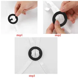 uxcell Bra Shoulder Strap Clips Buckles Bra Strap Anti-Slip Buckles Straps for Women Black-5 Round Shape image 5
