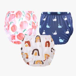Chinmay Kids Baby Panty Boys and Girls Reusable Washable Printed Panty Pack of 3-picture-26