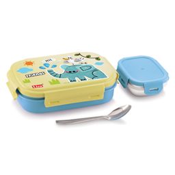 Adore Winner Stainless Steel Lunch box with Storage Box and Steel Spoon -Blue-picture-6