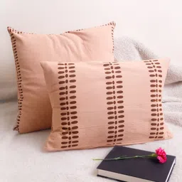 Pravaah India Petrichor Cushion Cover | Recycled Cotton | 14x20 Inch | Handcrafted | With or Without Cushion Insert-picture-14