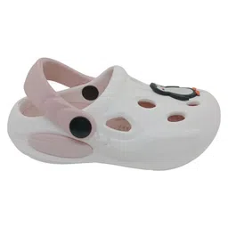 Lil Lollipop Penguin Applique Detailed Perforated Anti Slip Slingback Clogs - Cream image 3