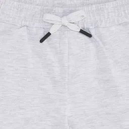 Pantaloons Junior Cotton Knit Textured Shorts - Light Grey image 3