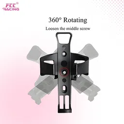 fcc racing Bicycle Adjustable Bottle Cage & Back Flash Light Combo Waterproof Light & Bicycle Bottle Holder image 3