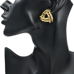 j & c fashion arena J & C Fashion Are Stainless Steel Gold-Plated Earrings-picture-27